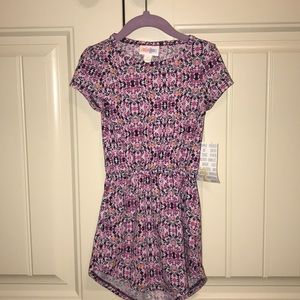 NWT pink/black girls size 2 LuLaRoe Mae dress